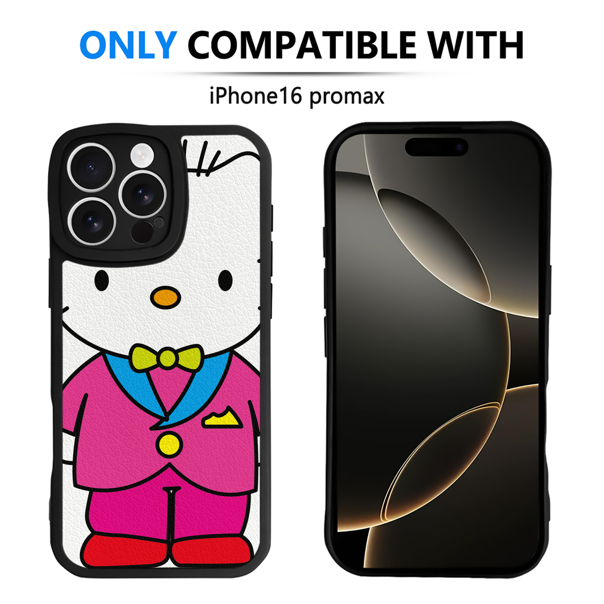 （画像用） Hello Kitty ハローキティ 【iPhone 16シリーズ対応】シリコンスマホケース（レザー調） 材質：シリコン